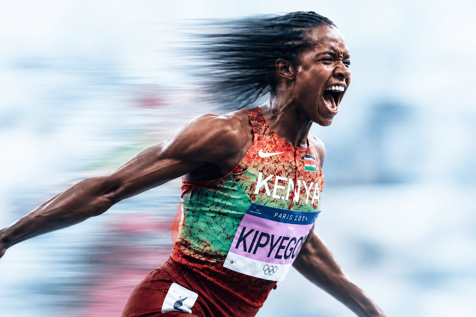 Elite runner showing competitive intensity and resilience